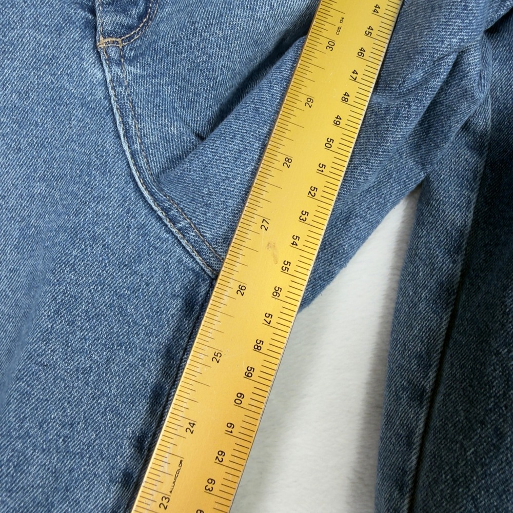 Democracy Womens Blue Denim AB Tech Crop Jeans Size 16 Relaxed Fit Casual‎ - Picture 8 of 9